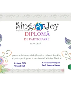 Diploma participare flori sing joy 1 – Creative Print Station Bacău