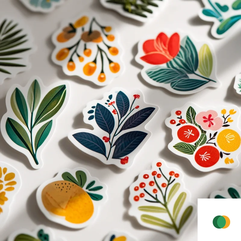 Stickere florale botanice vinil 1 – Creative Print Station Bacău